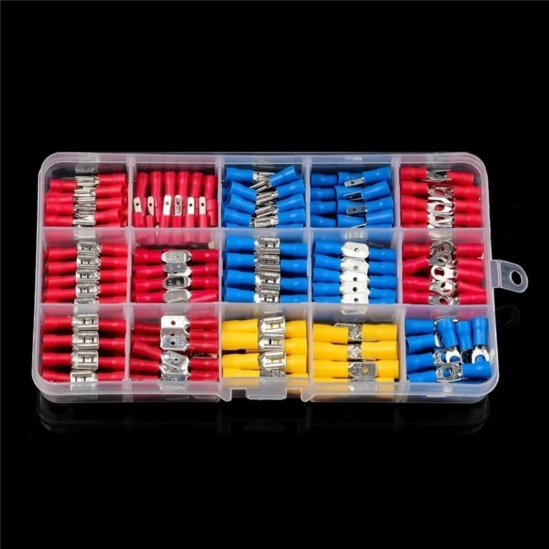 140/280PCS Assorted Female Male Crimp Spade Terminal  Wire Connectors Set  With Box