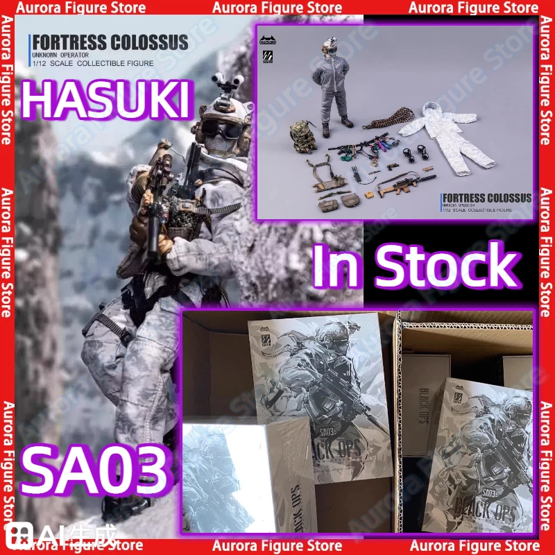 En Stock Hasuki Salvo SA03 1/12 fortaleza Colossus Black Ops operador desconocido nieve montaña fantasma Anime figuras de acción de juguete modelos