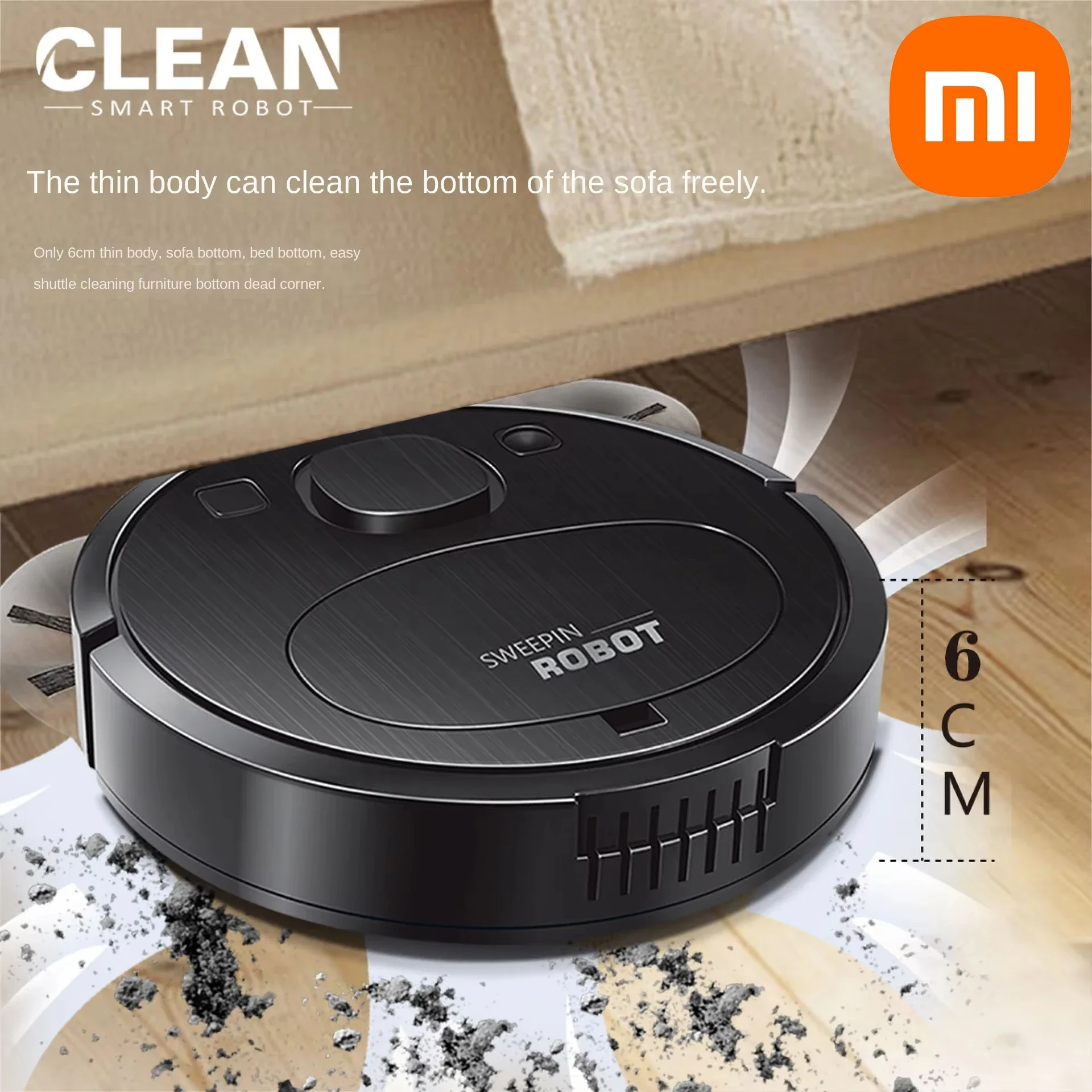 Xiaomi Robot Vacuum Cleaner With Wet And Dry Function And 9800pa Suction Intelligent Obstacle Avoidance And 7-week Battery Life