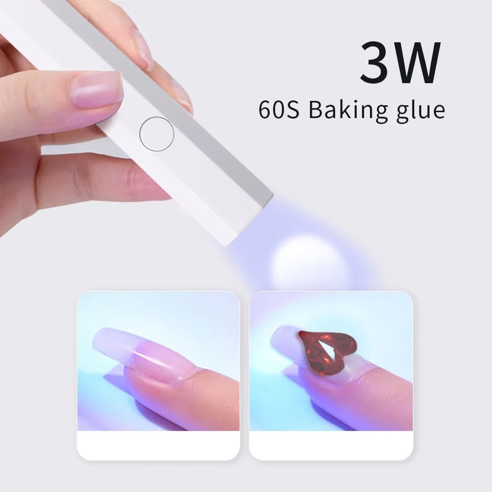 CNHIDS Portable Salon Quick Dry USB Nail Dryer Machine Home Phototherapy Tools Professional UV LED Nail Lamp Mini Flashlight Pen