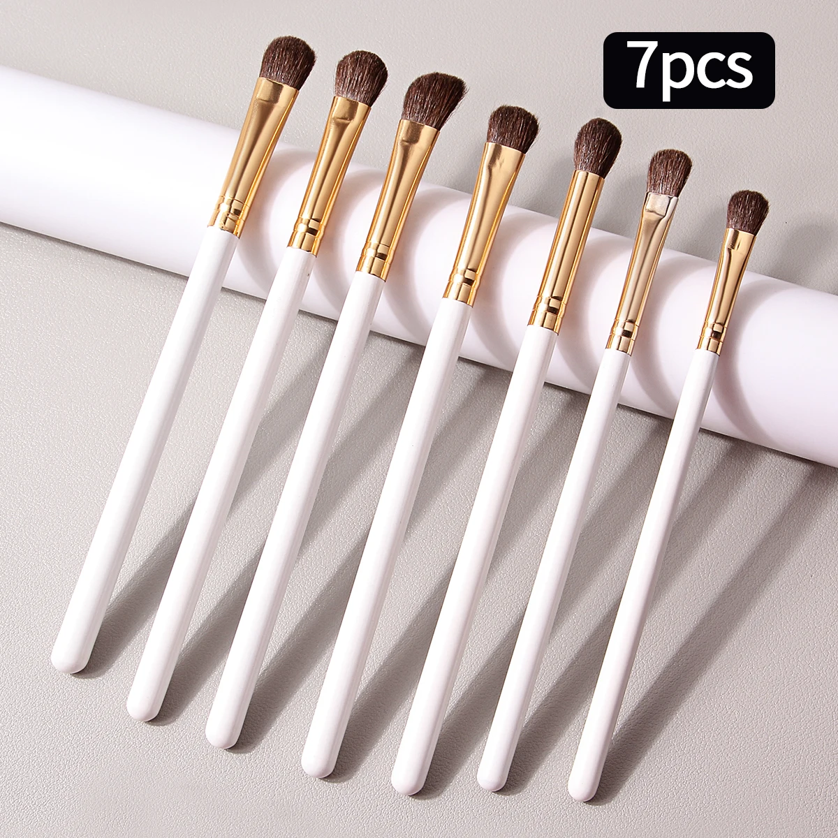 7Pcs Eye Shadow Makeup Brushes Set Natural Animal Horse Pony Soft Hair Cosmetics Blending Smudge Shader Brush Beauty Kit