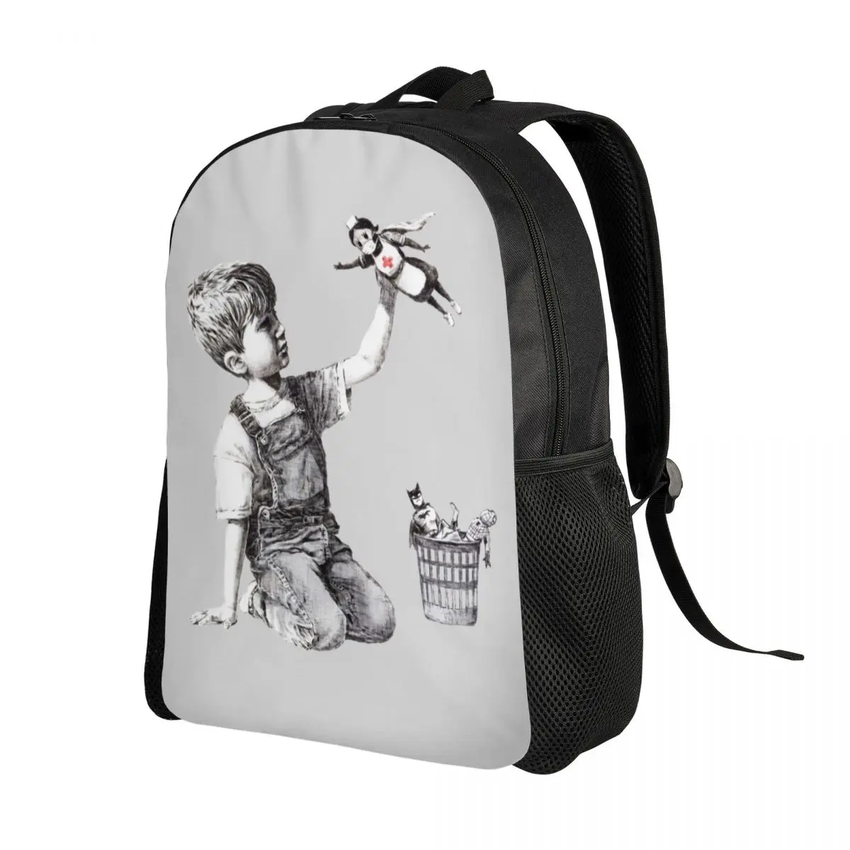 Game Changer Laptop Backpack Women Men Casual Bookbag for School College Student Banksy Street Graffiti Pop Art Bags