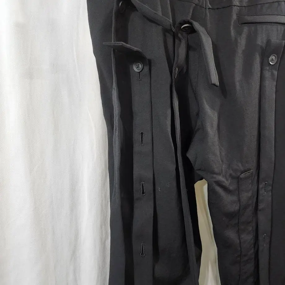 TOP-YAMAMOTO ® Minimalist multi-pocket casual pants, men's loose workwear nine-inch pants, black skinny pants