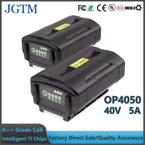 JGTM 40 Volt Op4050 Lithium-ion Battery Replacement For Ryobis Battery Op4040 Op4026 Op4030 Op4060a Cordless Power Tools Battery