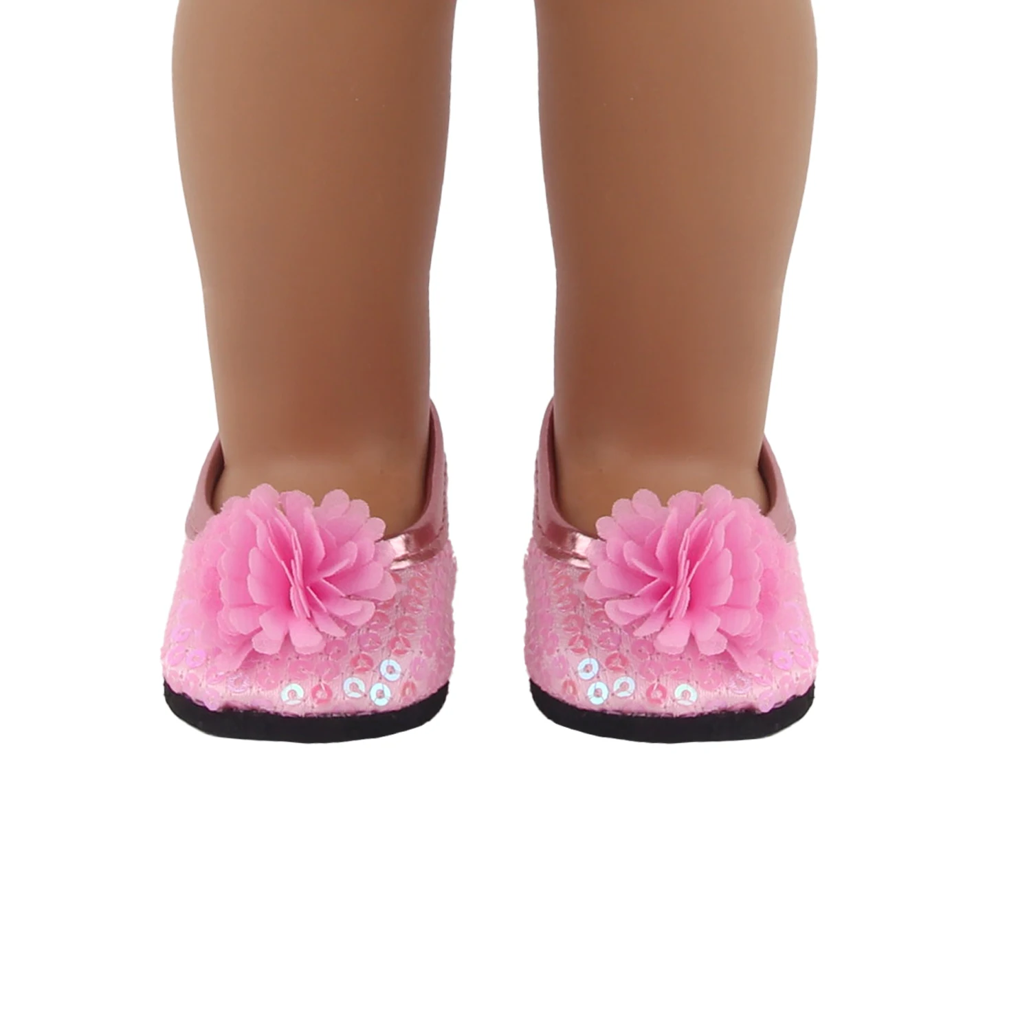 Nieuwe Ontwerp Mode 7 cm Bloem Pop Schoenen Voor Amerikaanse 18 Inch Meisje Poppen Pailletten Schoenen Voor 43 cm Baby Pasgeboren/1/3 BJD, Og Poppen Speelgoed