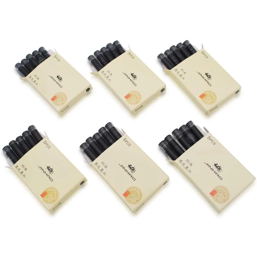 30 قطعة خراطيش حبر JINHAO عبوات أقلام حبر لقلم JINHAO وBaoer مقاس قياسي أسود #1