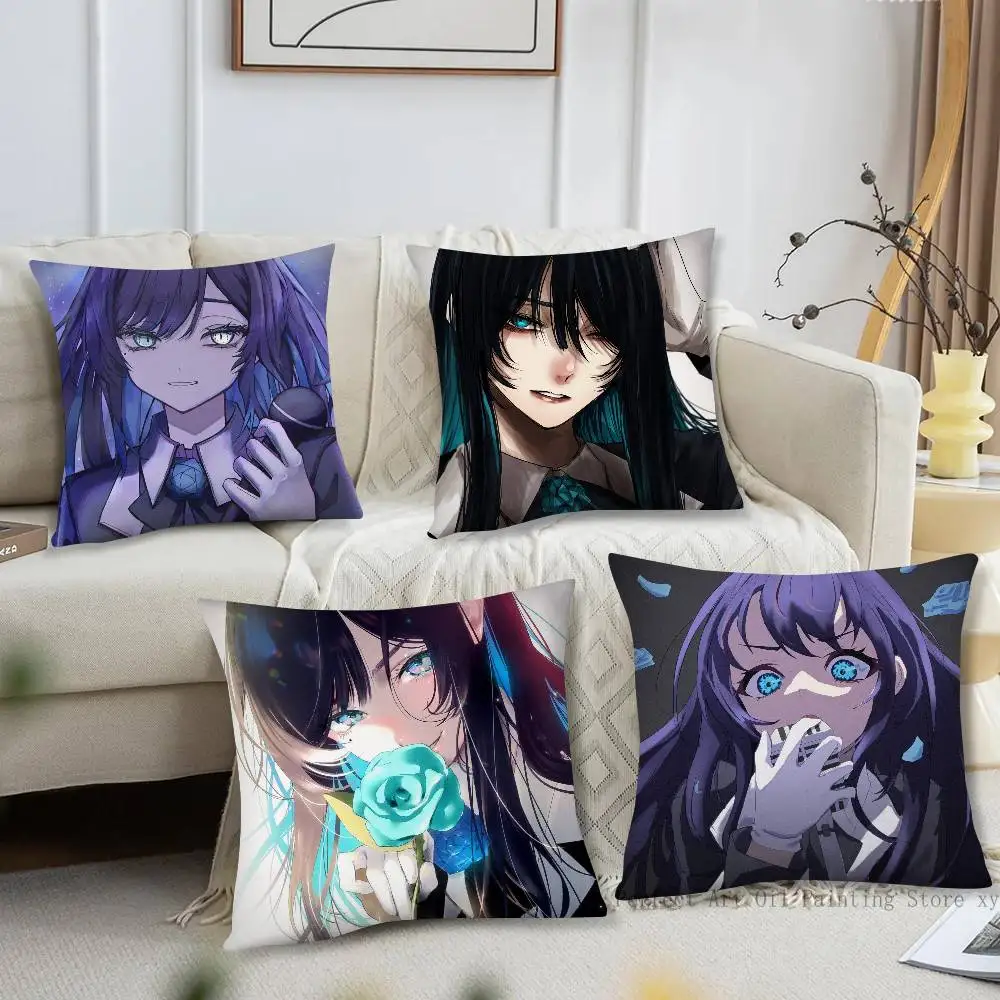 Japanese Female Singer A-ado Pillow Case Fashion Square Pillowcase Bedroom Sofa Room Ins Decoration Leisure