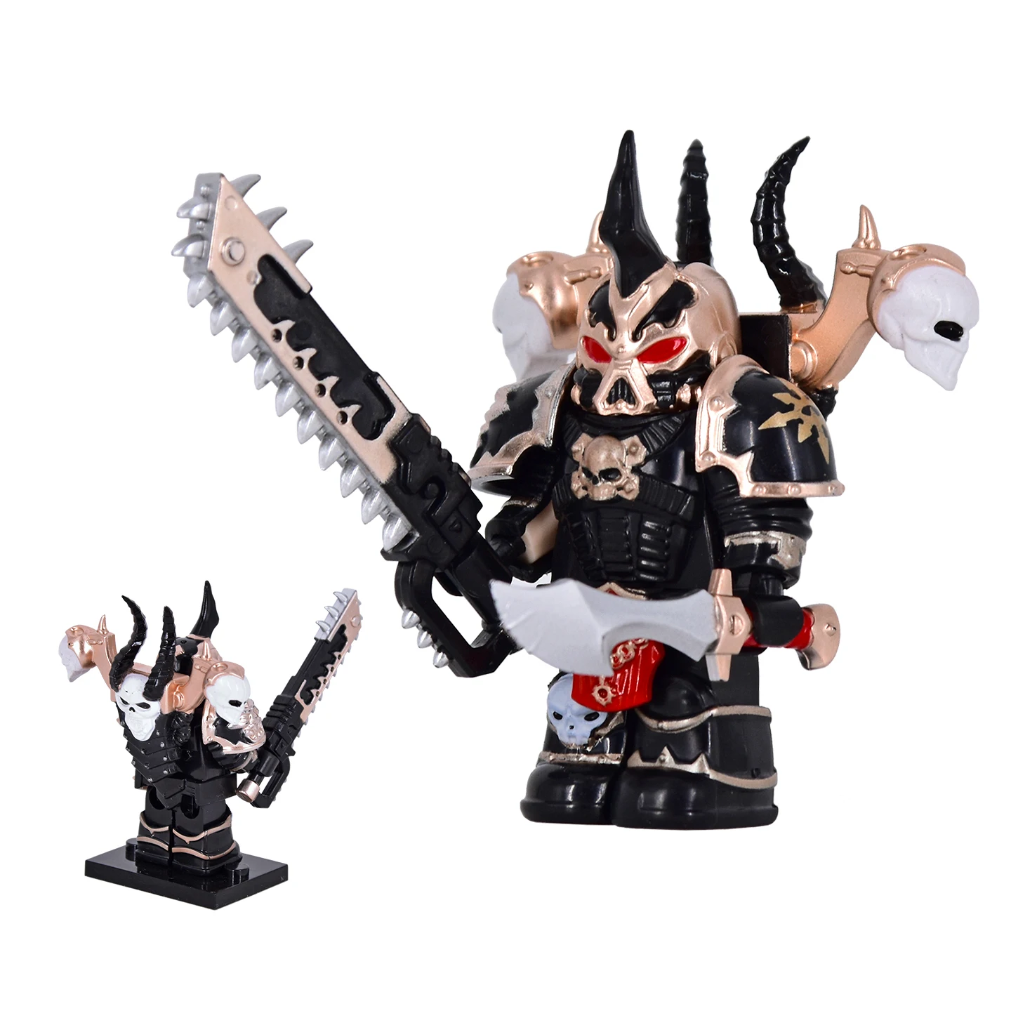 Military Chaos Space Marine Building Blocks Figures Toy Intricate Armor Black Legion Figures Toy Helmet Accessories Kids Toys view 4