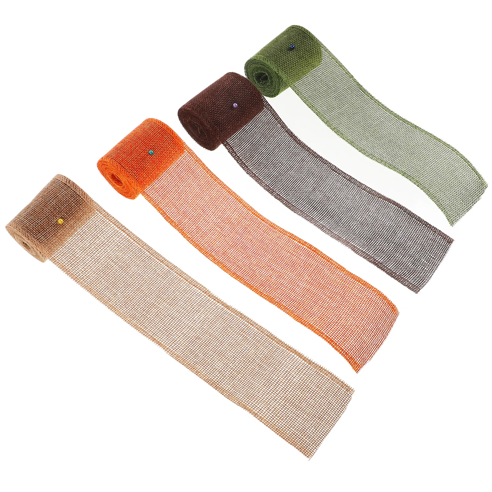 4 рулона льняной ленты, экологически чистая упаковка для подарков