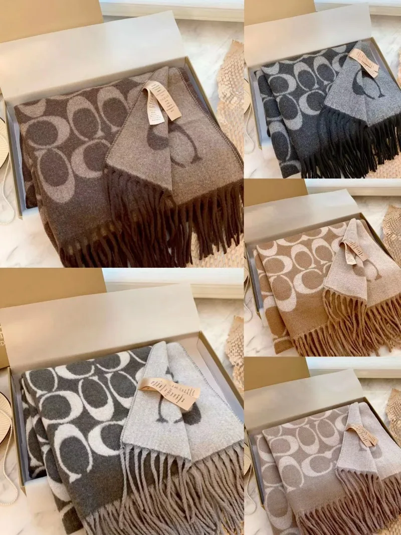 الراقية الكلاسيكية إلكتروني نمط هندسي تقليد شال فرو الأرنب وشاح متعدد الاستخدامات شرابة الخريف والشتاء الدفء تنوعا