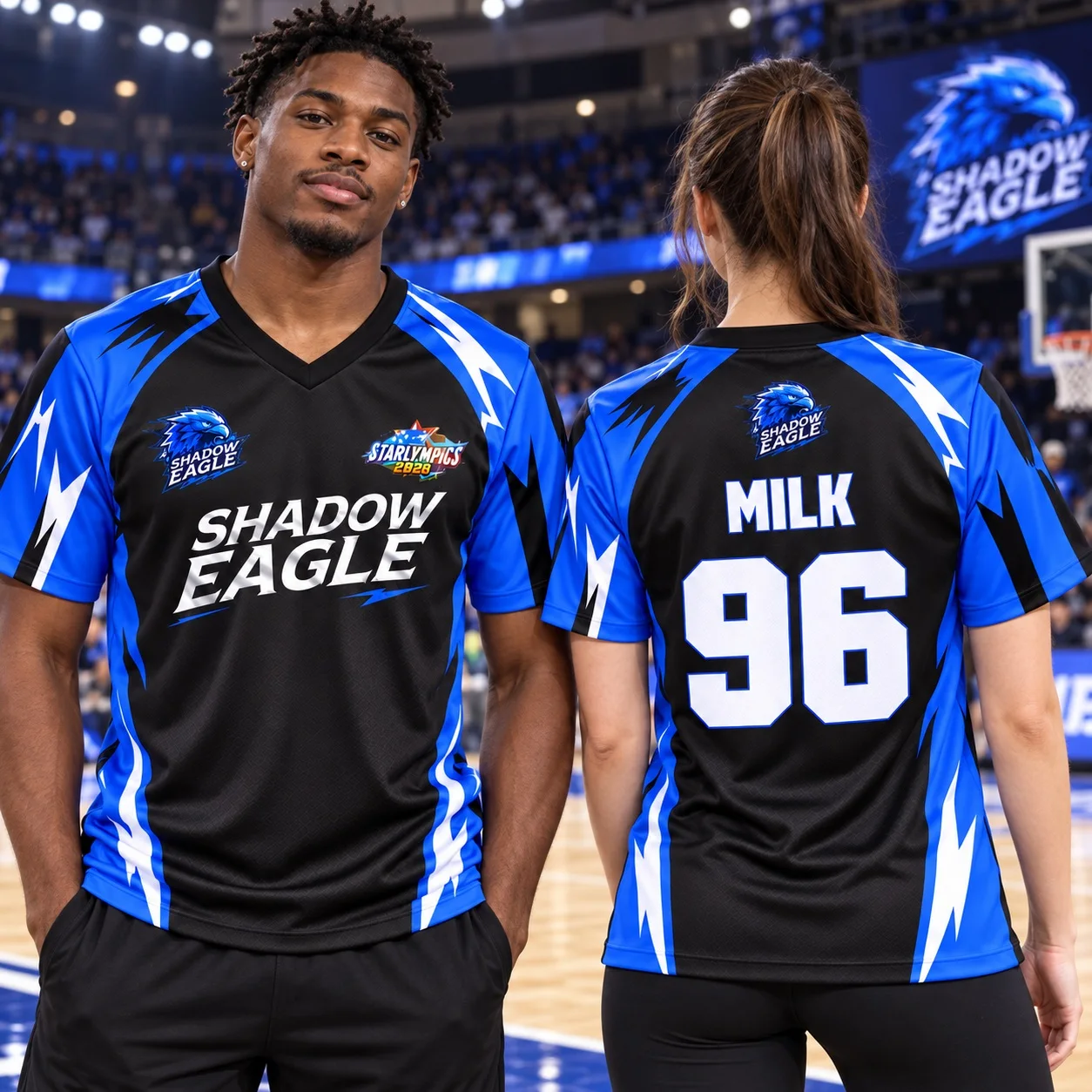 New Custom Name Number GMMTV Starlympics 2026 Shadow Eagle WOMEN'S CHAIRBALL Jersey JAMIE EARN MYME SINGHA MATA MILK Tshirt