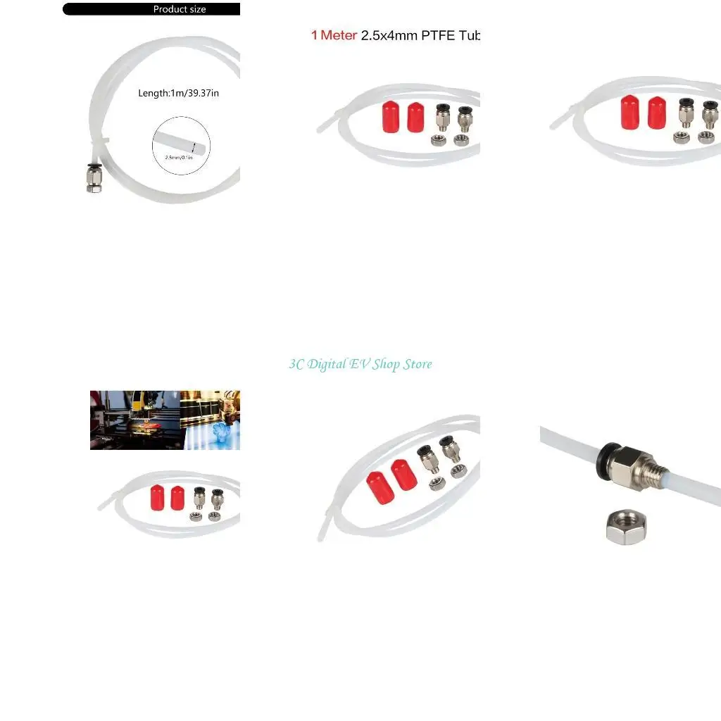 

E74D Filaments Drying Tubing Set Enhances For 3D Printers Easy Installation and Dust Prevention