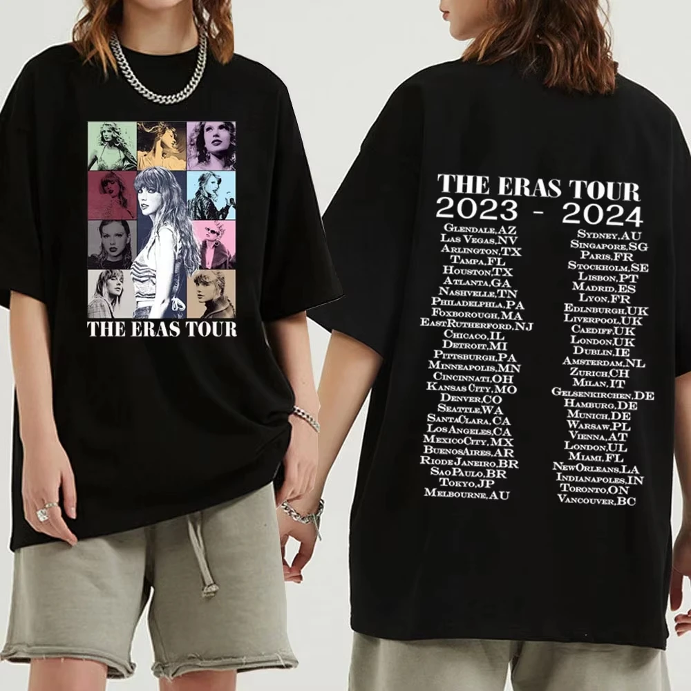 T.S The Era Tour Print T-shirt Man Women Harajuku O-neck Short Sleeve T-Shirt Casual Fans