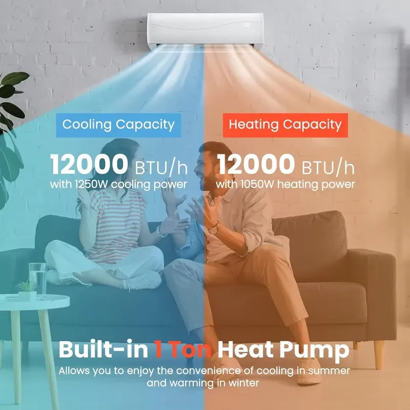 9000 12000Btu Wall Mounted Split Mini AC Unit Conditioning Smart Inverter Air Conditioner