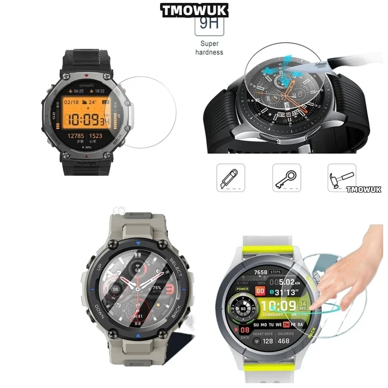 

​​For Amazfit GTR 42 47mm T Rex 2 3 T-Rex Pro 3 Ultra – Anti-Scratch Tempered Glass, Easy Install​​