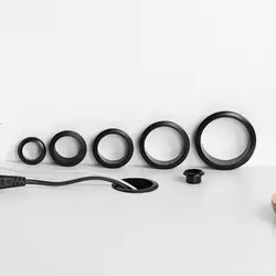 Zinc Alloy Computer Desk Cable Grommets Wire Hole Cover Cabinet Vent Hole Decor Plug Cable Outlet Port Furniture Hardware
