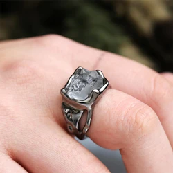 Fashion Ladies Irregular White Crystal Charm Ring Temperament Elegant Party Jewelry Accessories Friend Aifts