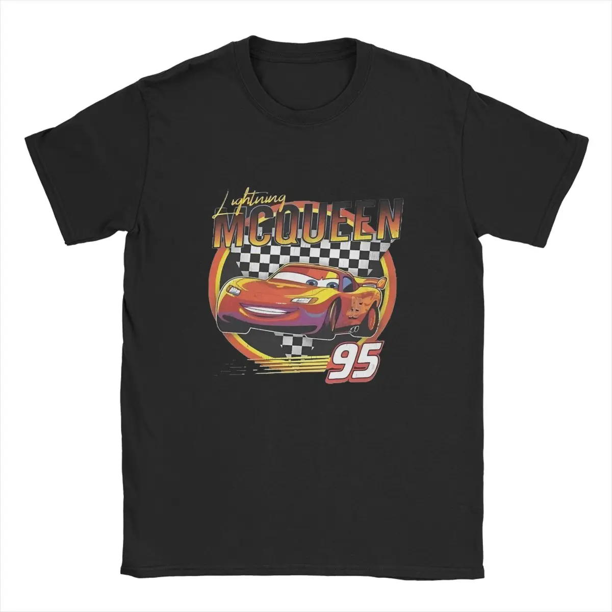 Camiseta de Rayo Mcqueen para hombre, camisa 100% de algodón con cuello redondo, manga corta, Idea de regalo