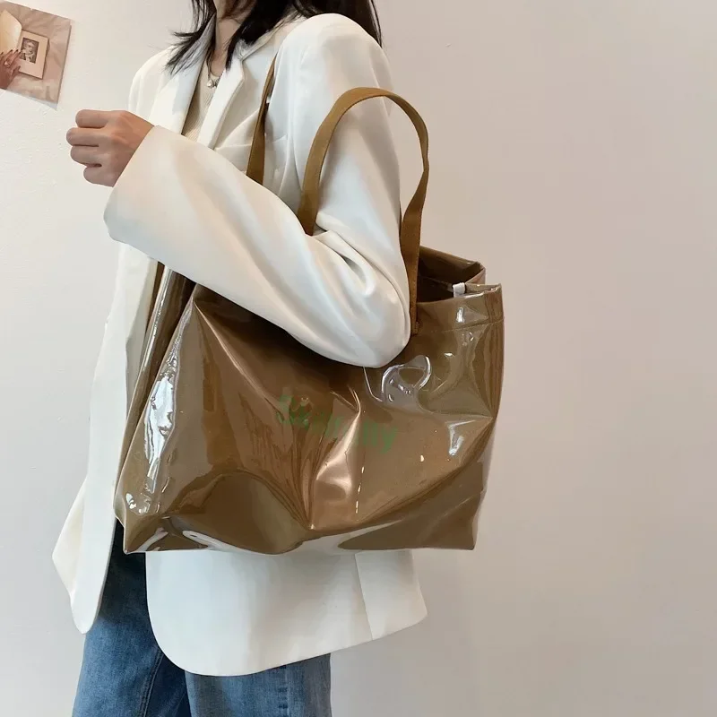 Fashion Transparent Women\'s Tote Bag Large Capacity Women Luxury Designer Handbag Bags Ladies Shoulder Bag with Free Shipping