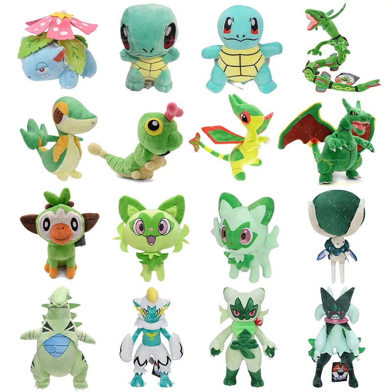 Hot Pokemon Plush Rayquaza Venusaur Caterpie Sprigatito Pokemon Strange Ball Shiny Zeraora Tyranitar Soft Stuffed Toys