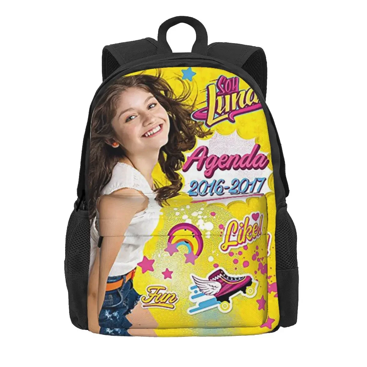 Agenda 2016-2017 Soy Luna Mochila de grande capacidade para meninos e meninas, bolsa escolar, bolsas de ombro para homens e mulheres
