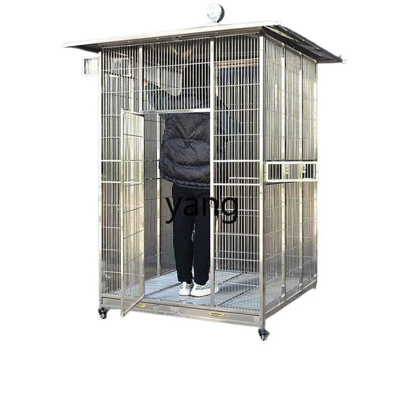 

Lh stainless steel parrot cage 304 outdoor rain and sun protection oversized starling large