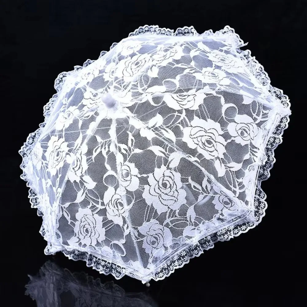 Vintage Lace Bride Wedding Umbrella Mini Embroidery Sunshade Umbrella Palace Umbrella Photography Props