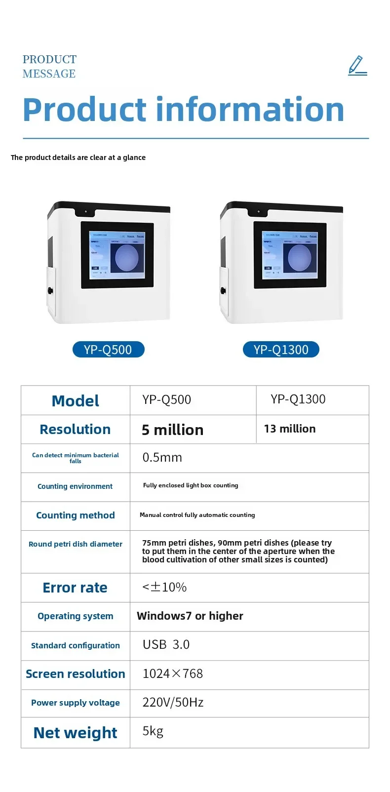 Automatic Colony Counter Colony Counting Workstation Total Bacteria Counter Total Colony Detection Instrument