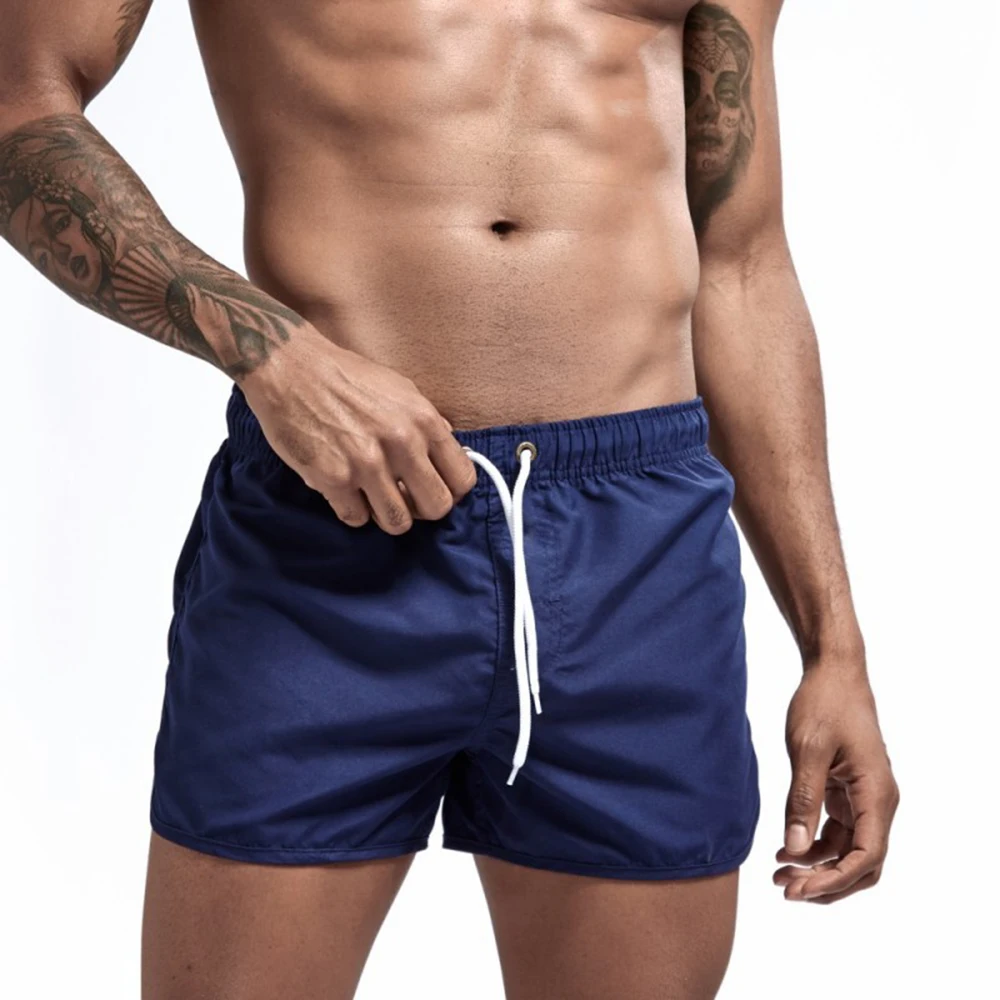 

Summer Men's Beach Shorts Swimming Beach Trunks Man Quick Dry Swim Shorts Running Gym Shorts Pants