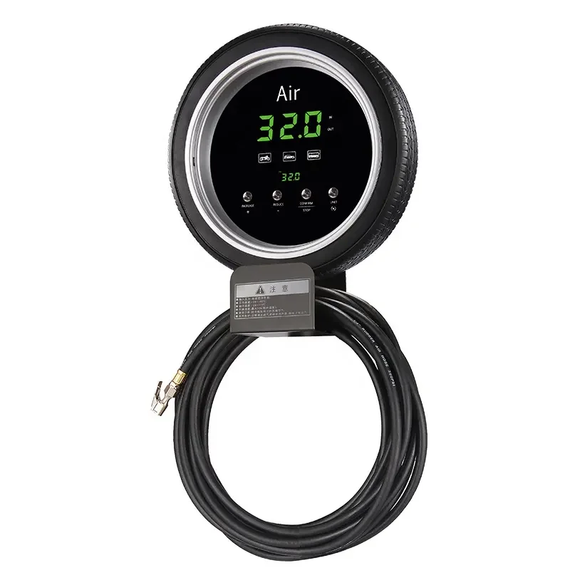 85-240V Fully Automatic Tire Inflator Automotive LCD Display Tyre Inflation Tools  Wall Hung Inflator