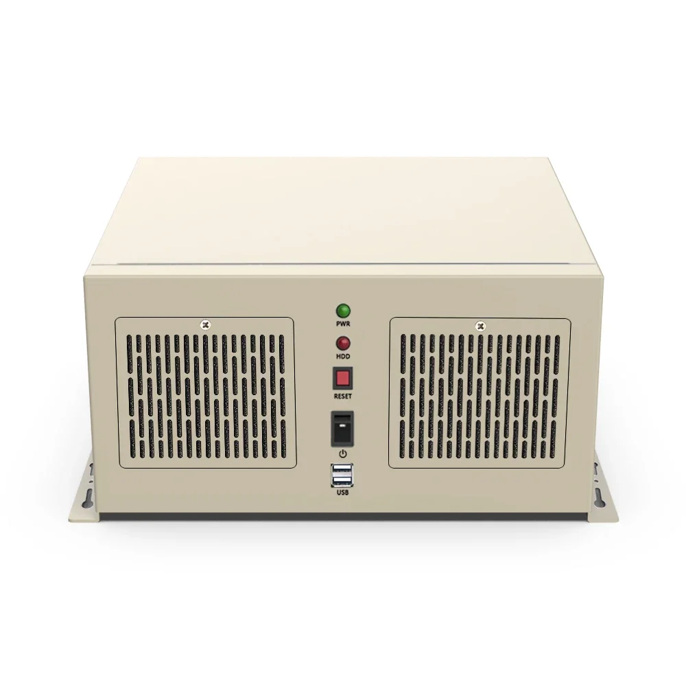 New Air-cooled Wall Mounted MATX Motherboard ATX Power Supply 7-slot Industrial Gray Server Embedded in Industrial Control Chass