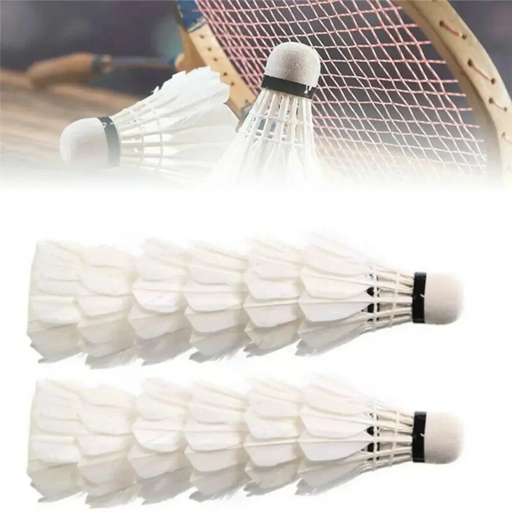 3x Badminton Shuttlecocks Professional White High Speed Duck Feather Badminton Ball for Game Training Sport Practice Youth