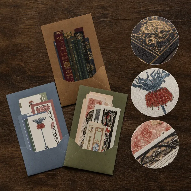 120pcs Retro Library Spine Series Long Sticker Pack for Journals, for Journal Enthusiasts and Collage Art Fans