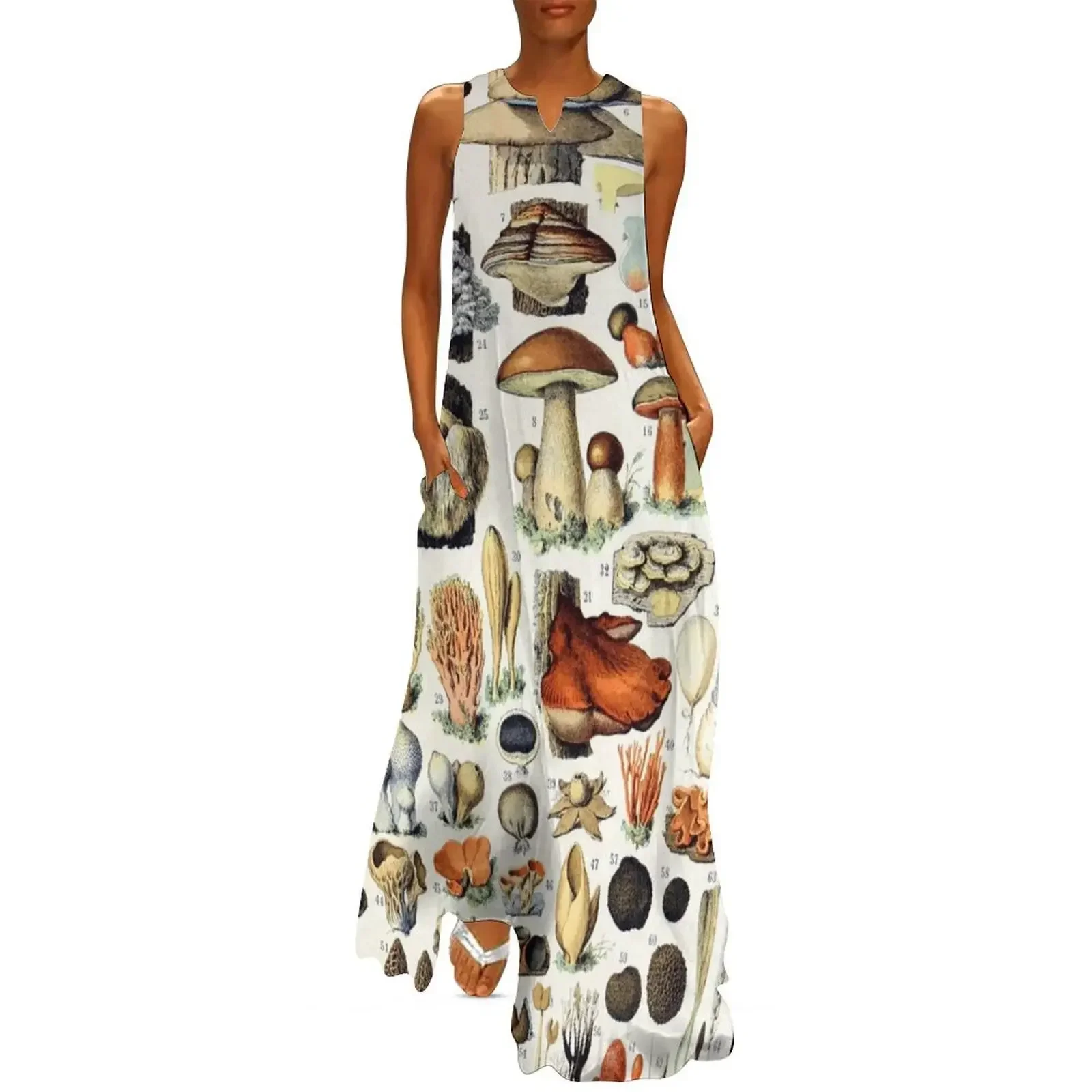 

Adolphe Millot - Champignons A - French vintage poster Long Dress women dress Dress woman Clothing female