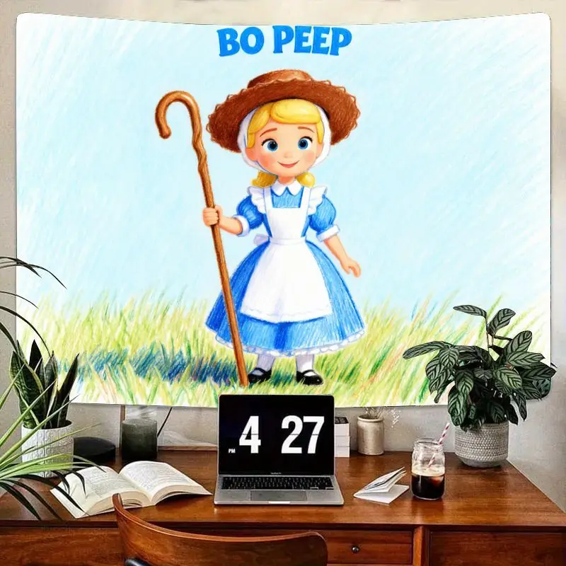

1 шт. гобелен с персонажем Bo Peep, химерный мультяшный настенный декор для детской комнаты и детской комнаты, настенный подарок из полиэстера для девочек