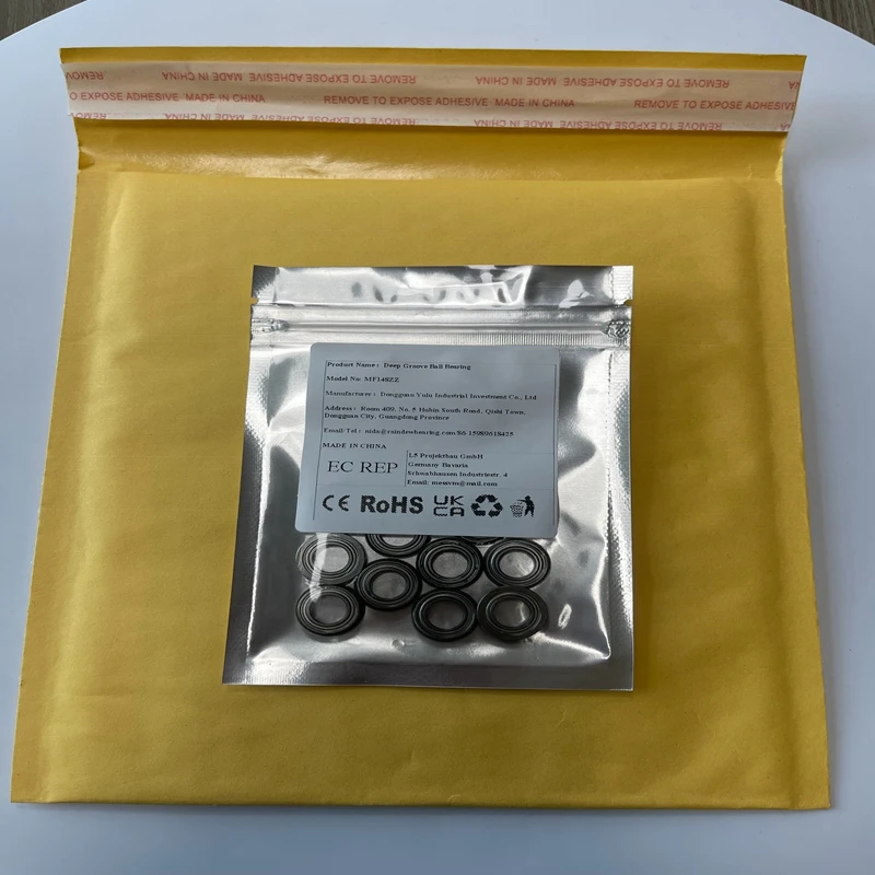 

10PCS MF148ZZ 8x14x4 mm Flange Bearing ABEC-7 Miniature Flanged MF148 Z ZZ Ball Bearings