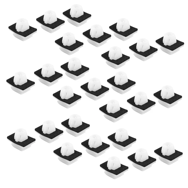 100 Pcs Lower Outer Door Weatherstrip Clip With Sponge Pad For Honda CR-V 2002-On 75315-S9A-004