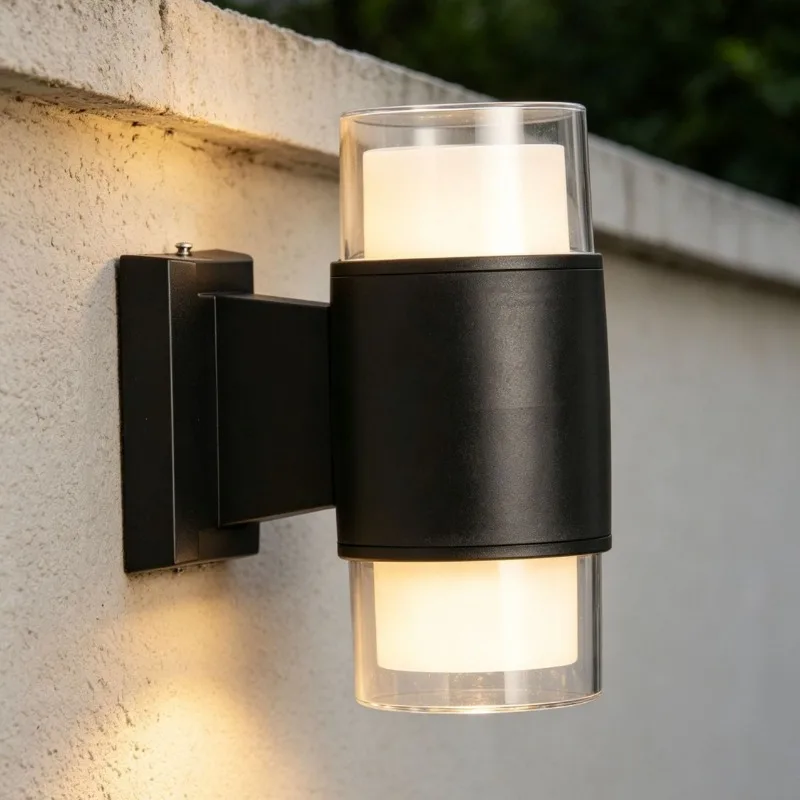 Outdoor led waterproof wall lamp, courtyard wall, outdoor lamp, corridor, aisle, balcony ABS plastic cross-border wall lamp
