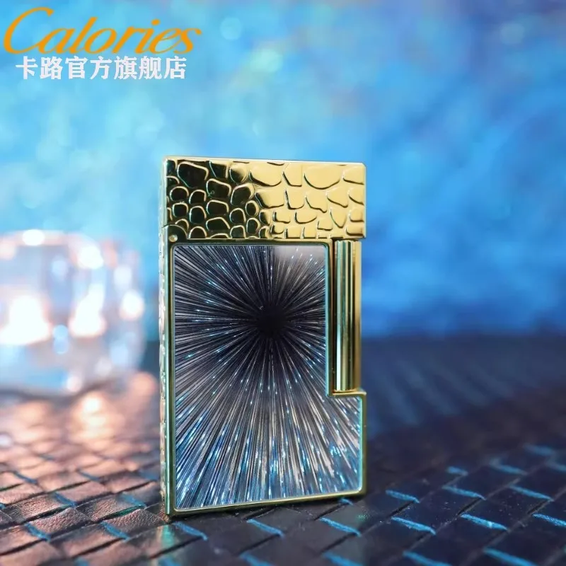 Calories Bright Starlight Inflatable Lighter Crispy Bright Sound Gass Open Flame Metal Cigarette Lighter Men's High-end Gift