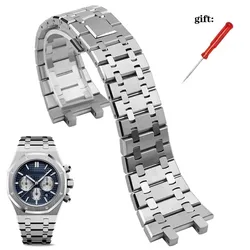 904 Solid Stainless Steel Watchband For AP 15400 15703 AP ROYAL OAK Audemars Piguet Royal Oak Watch Strap 28mm 26mm Men Bracelet