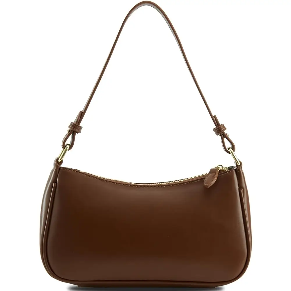 

Small Shoulder Bag for women Clutch Purse Handbag with 2 Removable Straps and Zipper Closure Crossbody Bags