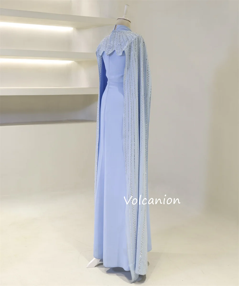 Customized Jersey Sequined High Collar A-line Long Dresses Bespoke Occasion Classic Exquisite Sizes Available Prom