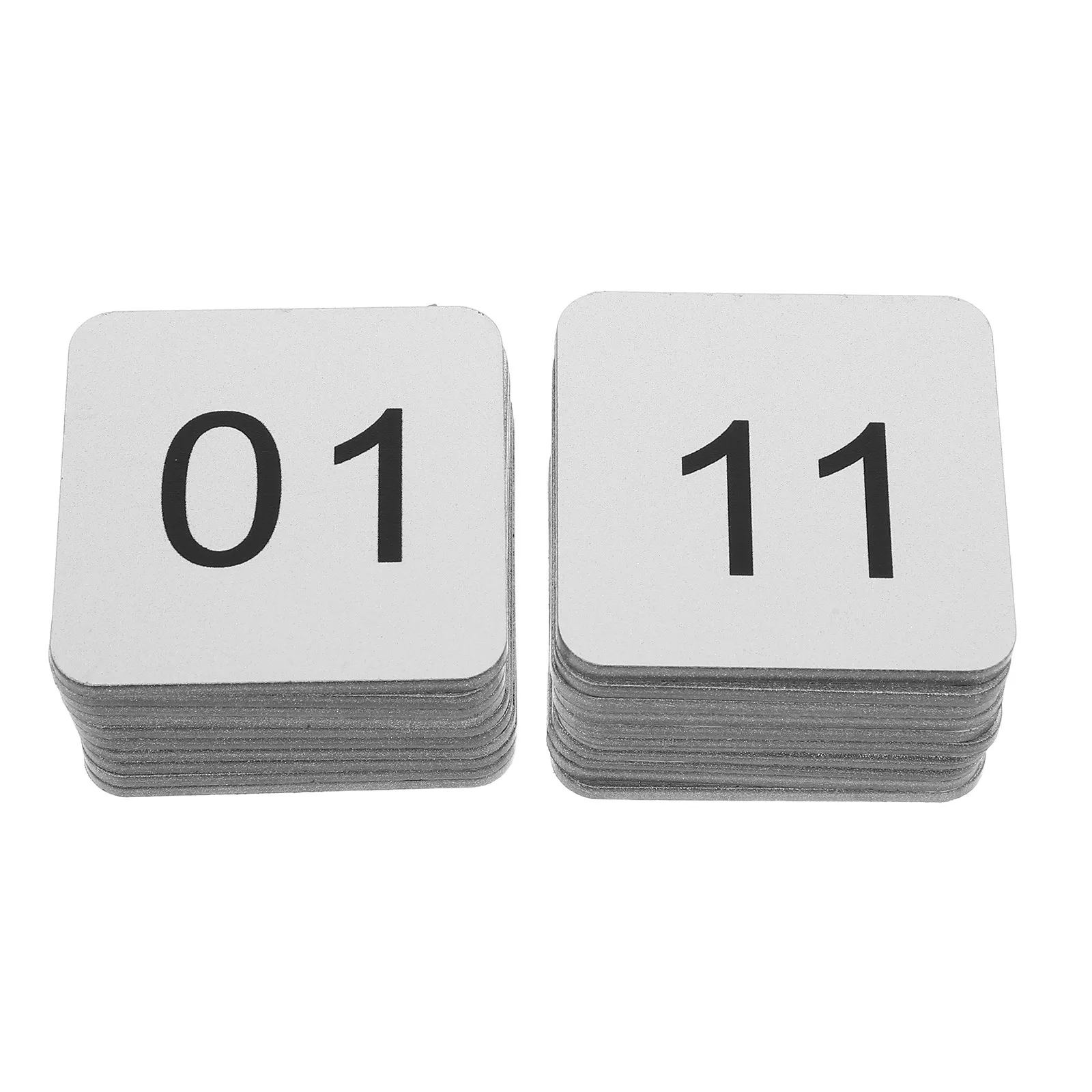 20Pcs Self-Adhesive Acrylic Number Panels Modern Square Number Tags for Lockers Doors Cabinets Office School Door Numbered Sign