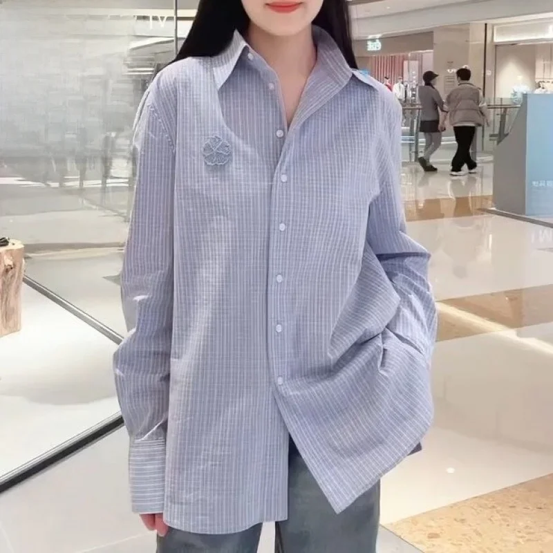 spring-2026-women's-loose-long-sve-irt-floral-embroidery-plaid-pattern-small-top-versatile-sle-cotton-linen-material