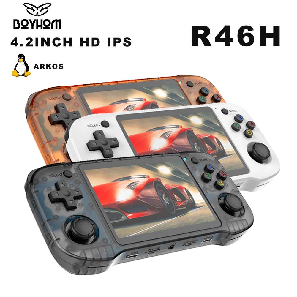 Console de jeu Portable rétro R46H, système Linux, lecteur de poche Portable IPS 4.2 pouces, 128 go 29K, jeux vidéo, cadeaux pour enfants, R36S MAX Console de jeu Portable rétro R46H, système Linux, lecteur de poche Portable IPS 4.2 pouces, 128 go 29K, jeux vidéo, cadeaux pour enfants, R36S MAX