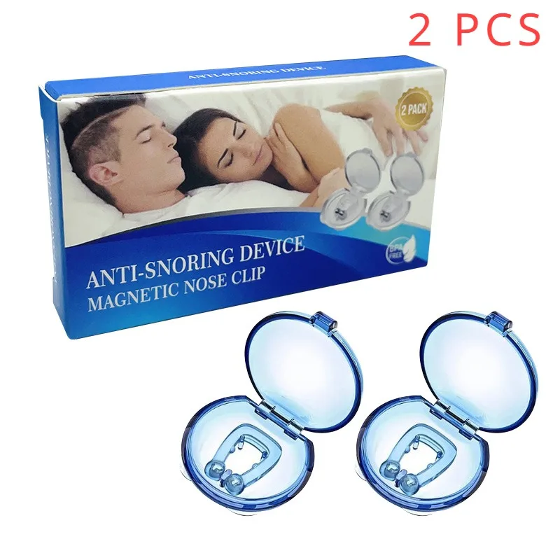 Silicone Magnetic Anti Snore Stop Snoring Nose Clip Sleep Tray Sleeping Aid Apnea Guard Night Device Reusable Nasal Dilator