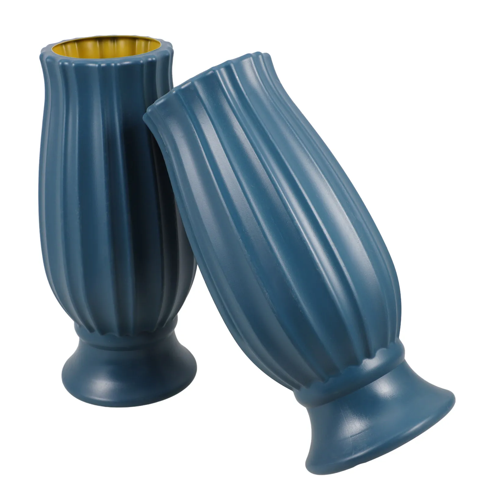 2Pcs Memorial Cemetery Vases Weatherproof Plastic Grave Flower Holders for Headstones Outdoor Graveside Decoration Wind Rain