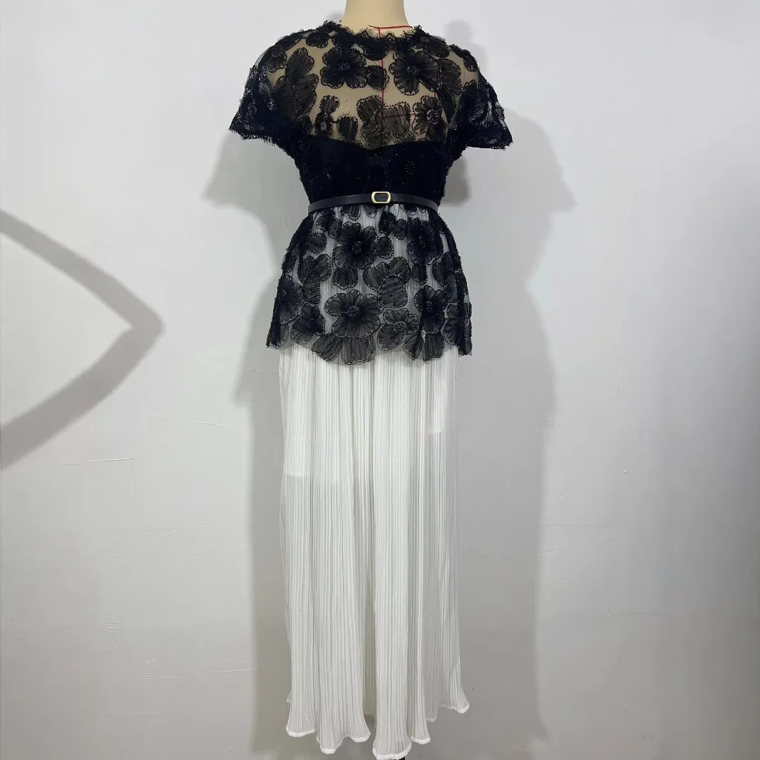 2025年春新作ファッション カジュアル キュート レース 花柄 ストラップドレス ゴス バースデー レディース 2025年夏 ワンピース ローブ ベスティード 女性 エレガント