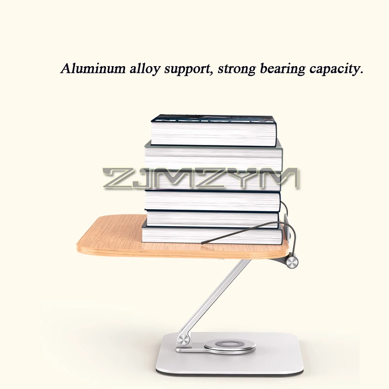 Alumínio Alloy Desktop Reading Rack, Rotatable e ajustável, Laptop Stand, Study Book Holder, 360 Graus