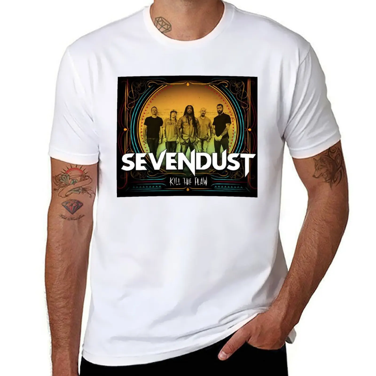 

Sevendust Music Band T-Shirt anime tshirt cotton t shirt pack T-Shirt